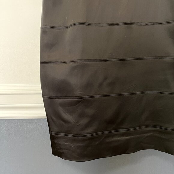 Calvin Klein Black Satin Bandage Bodycon Dress Sz 8 - Picture 5 of 13